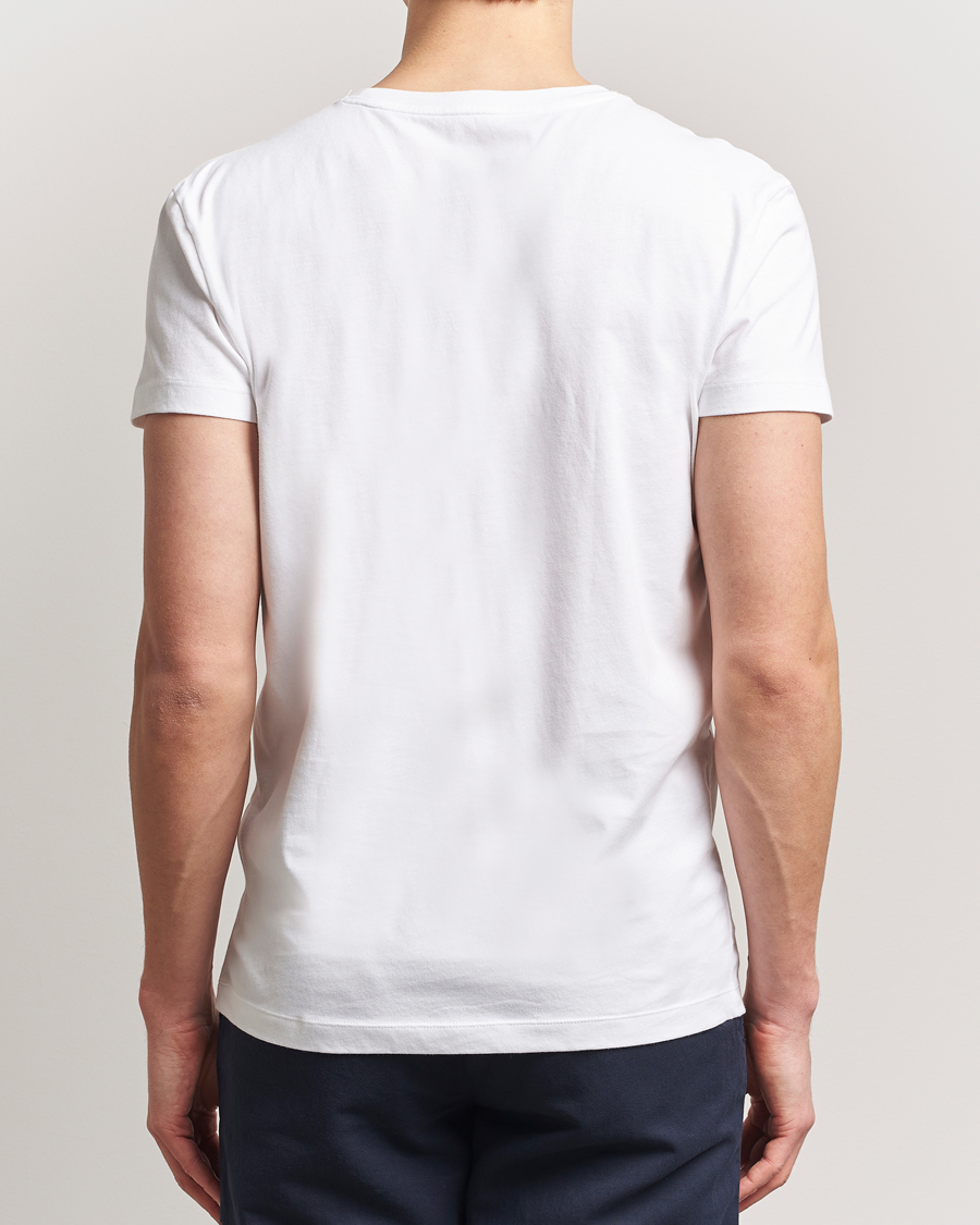 Herren | T-Shirts | Gant | 2-Pack Crew Neck T-Shirt Navy/White