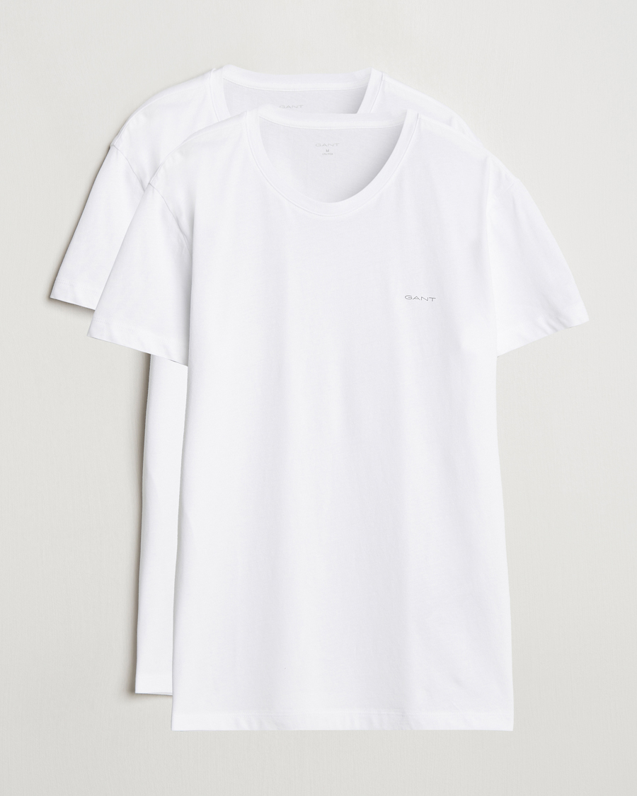 Herren | T-Shirts | GANT | 2-Pack Crew Neck T-Shirt White