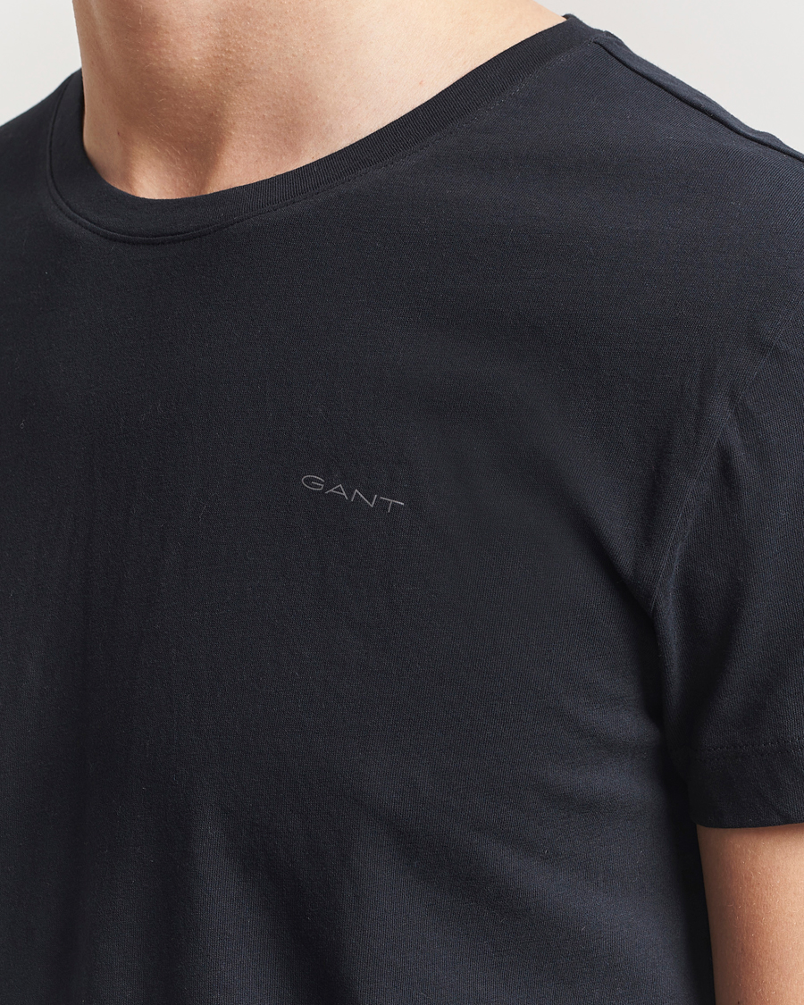 Herren | T-Shirts | Gant | 2-Pack Crew Neck T-Shirt Black