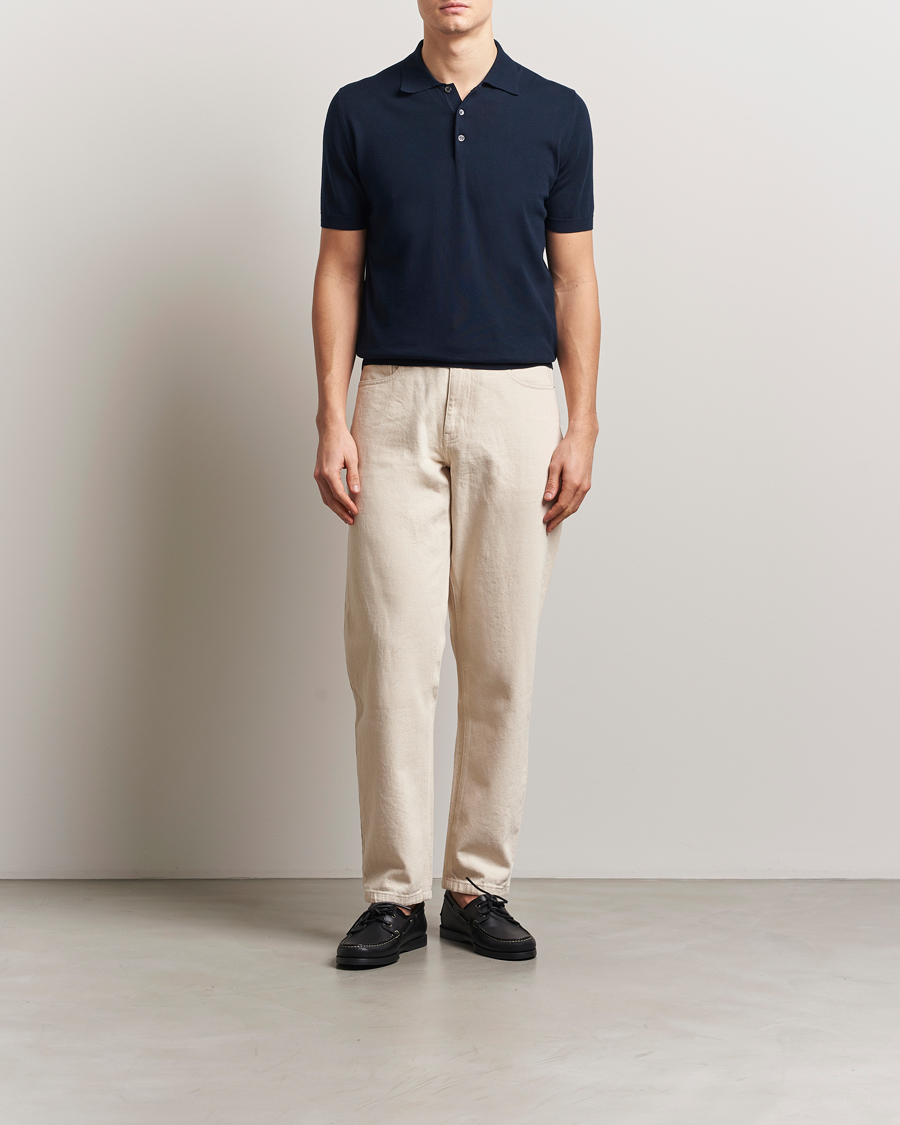 Herren | Poloshirts | Altea | Short Sleeve Cotton Polo Navy