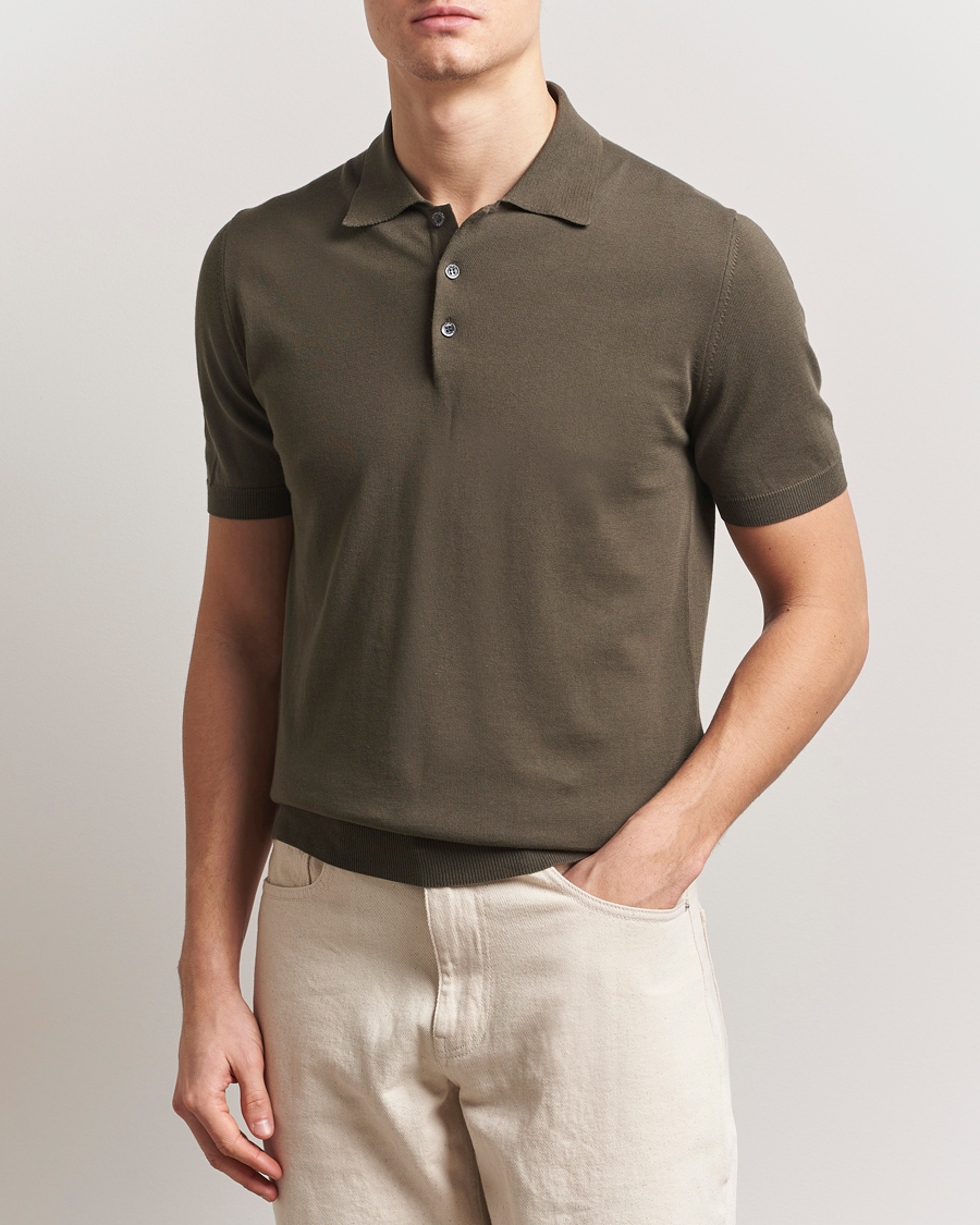 Herren | Poloshirts | Altea | Short Sleeve Cotton Polo Military