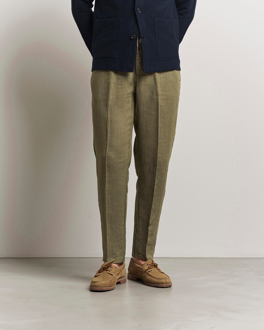 Herren | Hosen | Altea | Linen Drawstring Pants Military