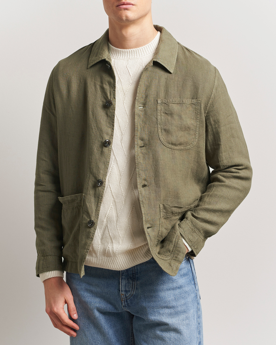 Herren | Jacken | Altea | Linen Chore Jacket Military