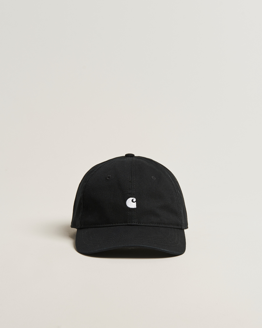 Herren | Carhartt WIP Madison Cotton Twill Logo Cap Black/White | Carhartt WIP | Madison Cotton Twill Logo Cap Black/White