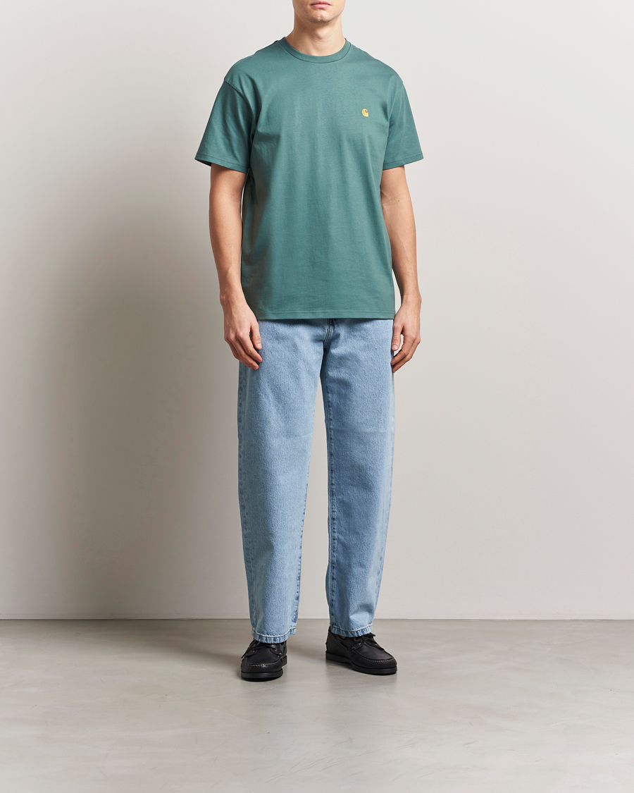 Herren | T-Shirts | Carhartt WIP | Chase Short Sleeve T-Shirt Silver Pine