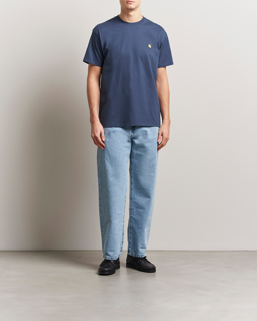 Herren | T-Shirts | Carhartt WIP | Chase Short Sleeve T-Shirt Dusky Blue