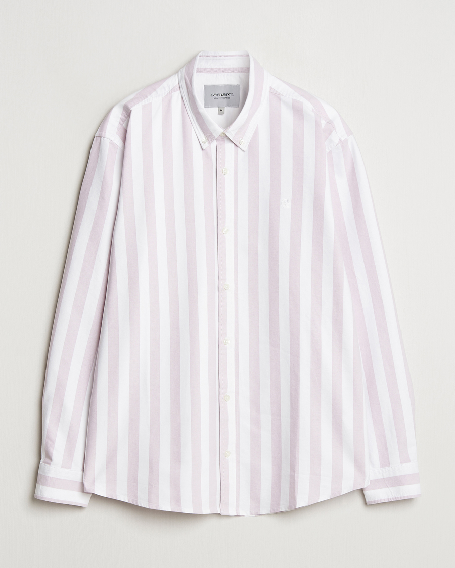 Herren | Hemden | Carhartt WIP | Dillon Striped Oxford Shirt Hortensia/White