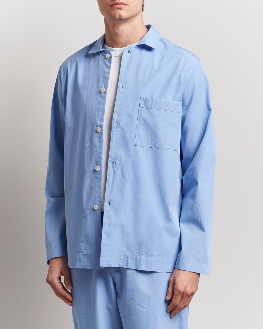 Herren | Schlafanzüge & Bademäntel | Tekla | Poplin Pyjama Shirt Cornflower Blue