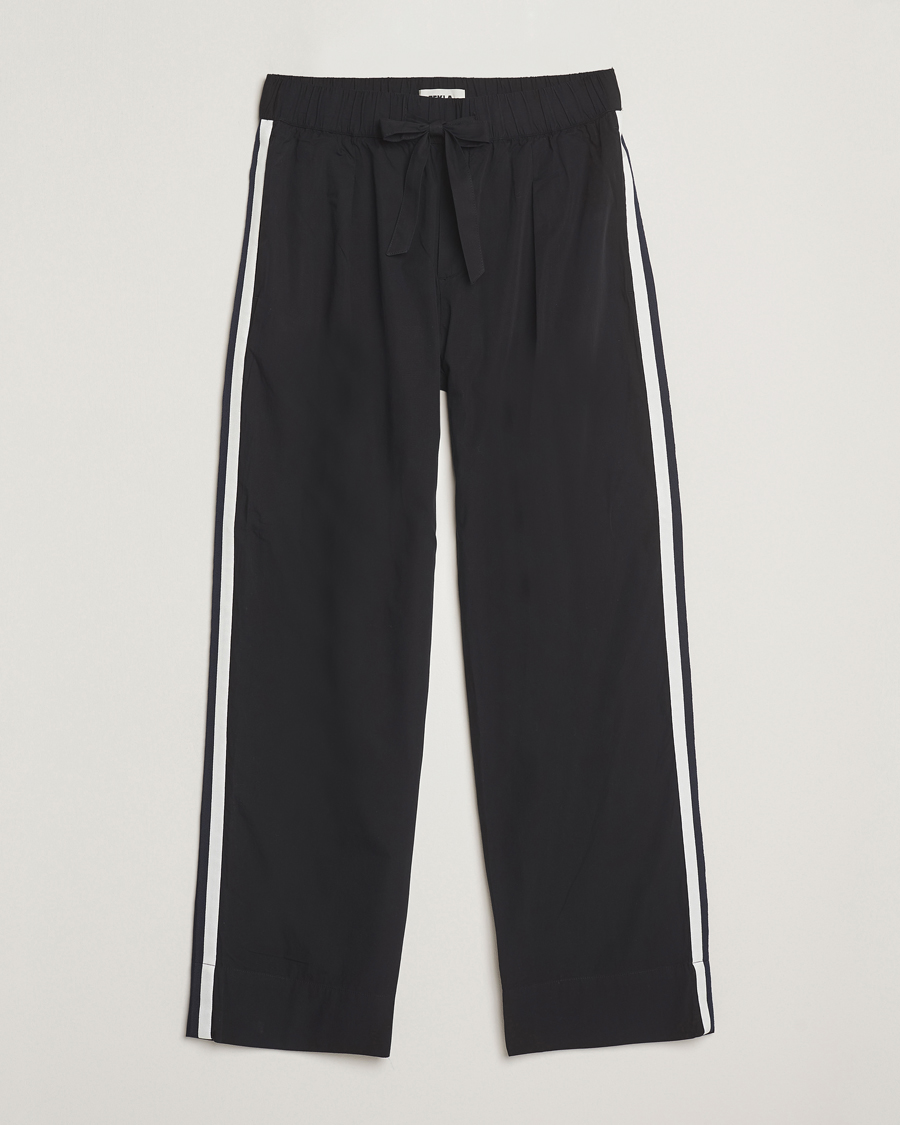 Herren | Schlafanzüge & Bademäntel | Tekla | Grosgrain Stripes Pyjama Pants All Black