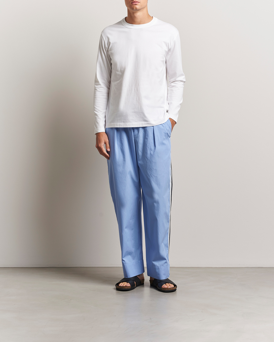Herren | Schlafanzüge & Bademäntel | Tekla | Grosgrain Stripes Pyjama Pants Cornflower Blue