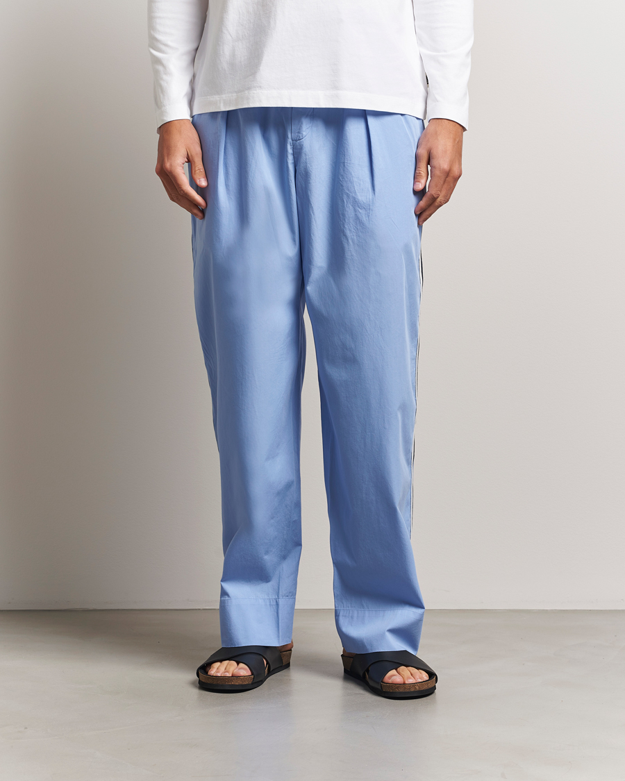 Herren | Schlafanzüge & Bademäntel | Tekla | Grosgrain Stripes Pyjama Pants Cornflower Blue
