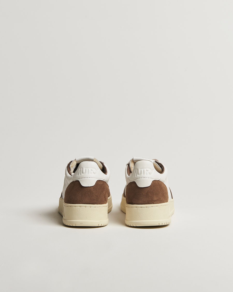 Herren | Sneaker | Autry | Medalist Low Super Soft Goat Leather Sneaker White/Brown