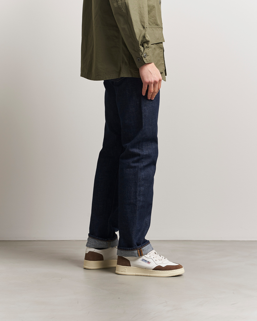 Herren | Sneaker | Autry | Medalist Low Super Soft Goat Leather Sneaker White/Brown