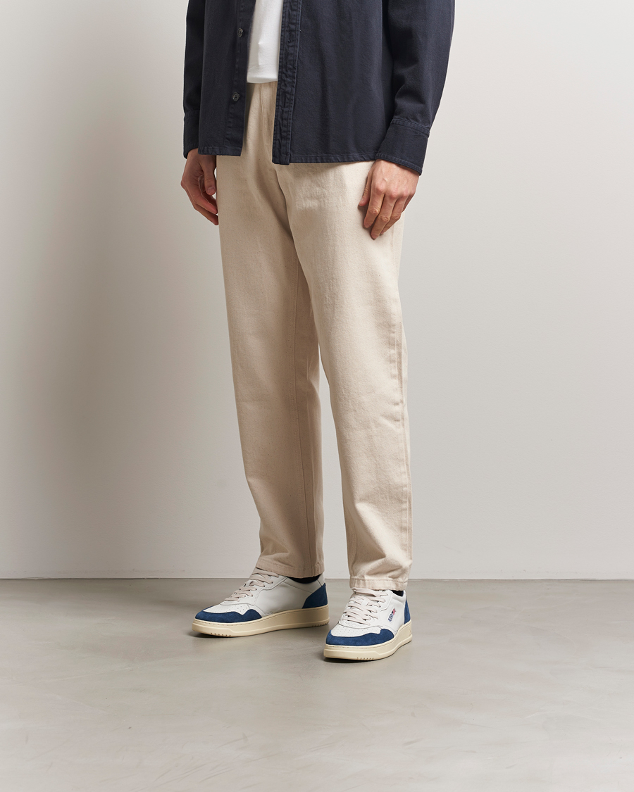 Herren | Sneaker | Autry | Medalist Low Super Soft Goat Leather Sneaker White/Navy