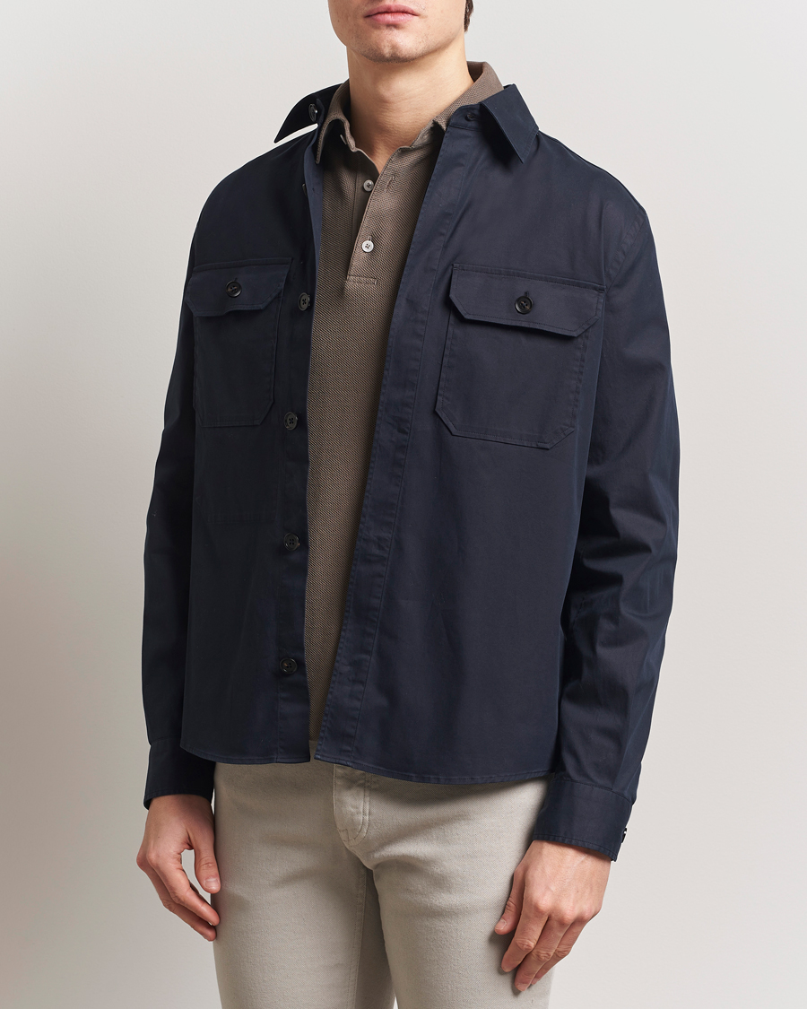 Herren | Hemden | Zegna | Premium Cotton Overshirt Navy