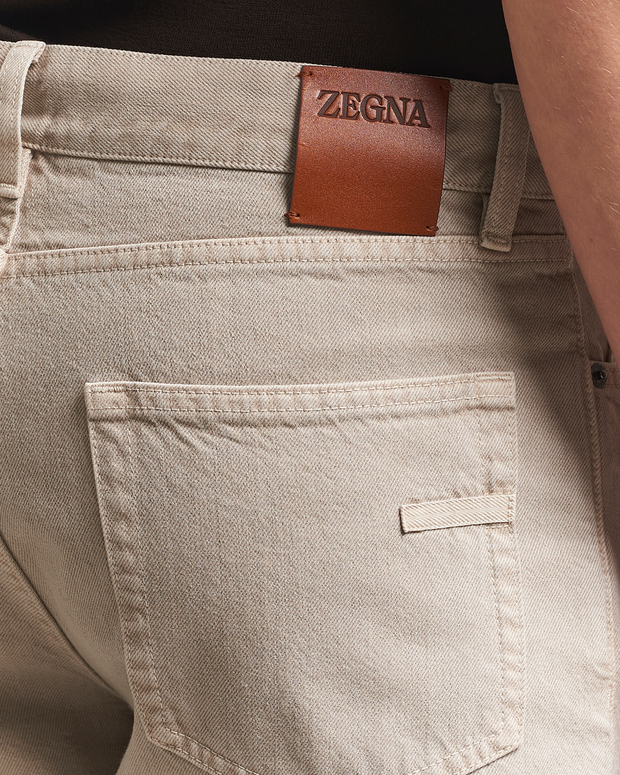 Herren | Hosen | Zegna | 5-Pocket Marbled Denim Pants Beige