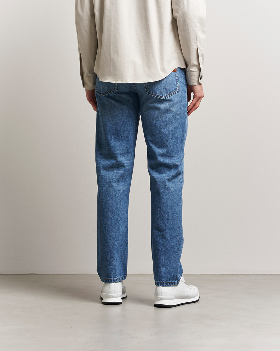 Herren | Jeans | Zegna | 5-Pocket Denim Jeans Medium Blue Wash