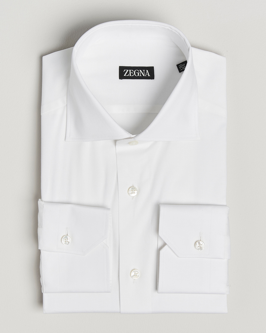 Herren | Hemden | Zegna | Slim Fit Cotton Dress Shirt White