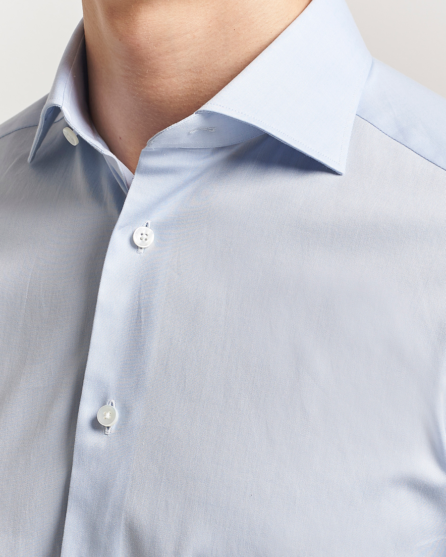 Herren | Hemden | Zegna | Slim Fit Cotton Dress Shirt Light Blue