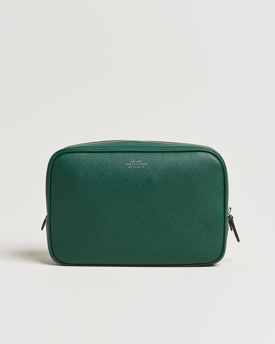 Herren | Taschen | Smythson | Panama Organiser Tech Pouch Forest Green
