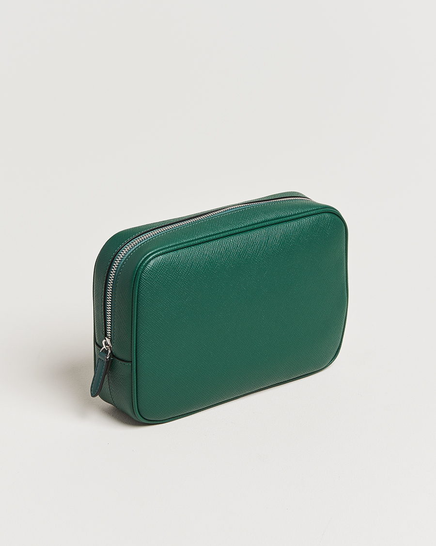 Herren | Taschen | Smythson | Panama Organiser Tech Pouch Forest Green
