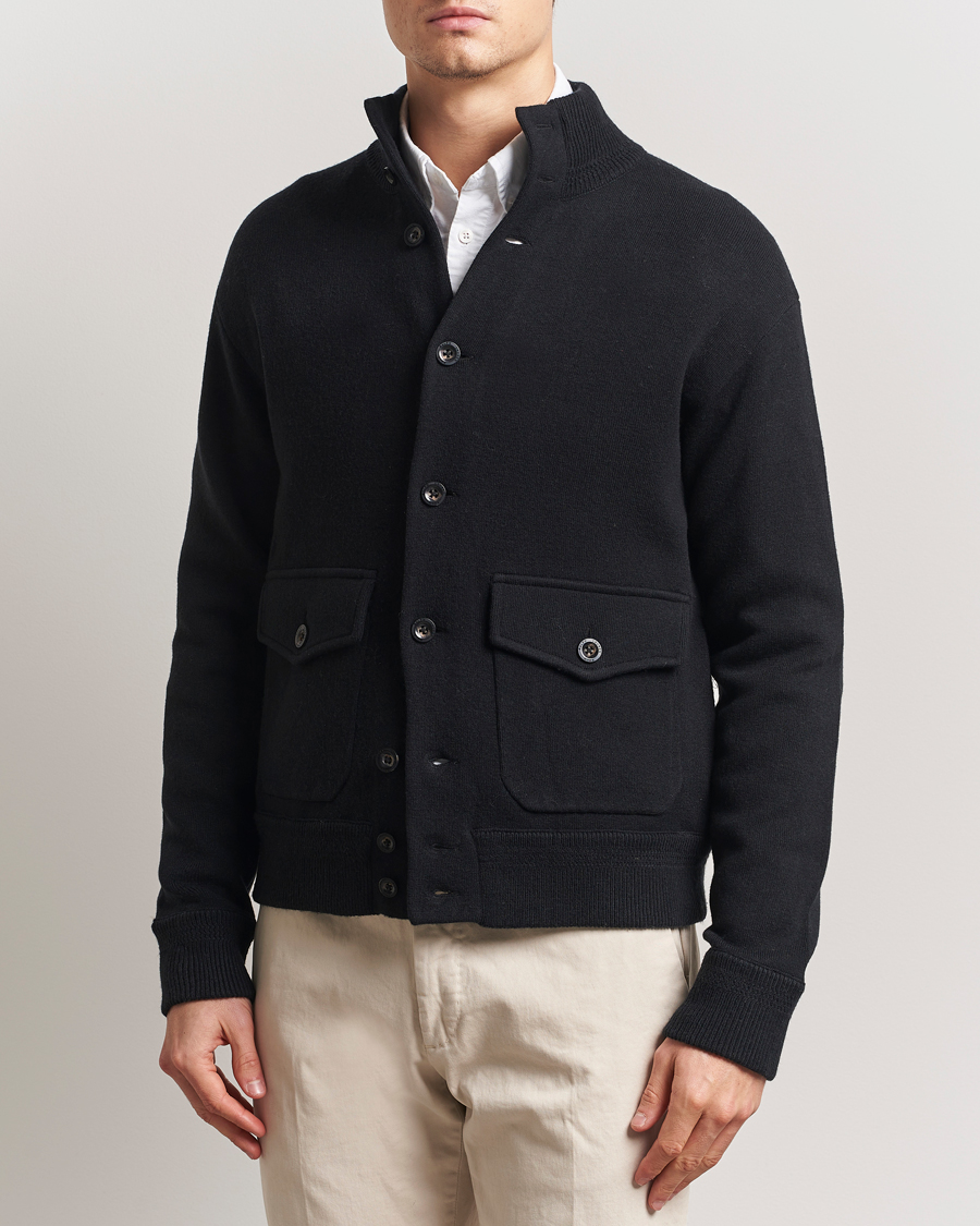 Herren | Pullover | Polo Ralph Lauren | Wool Blend Cardigan Polo Black