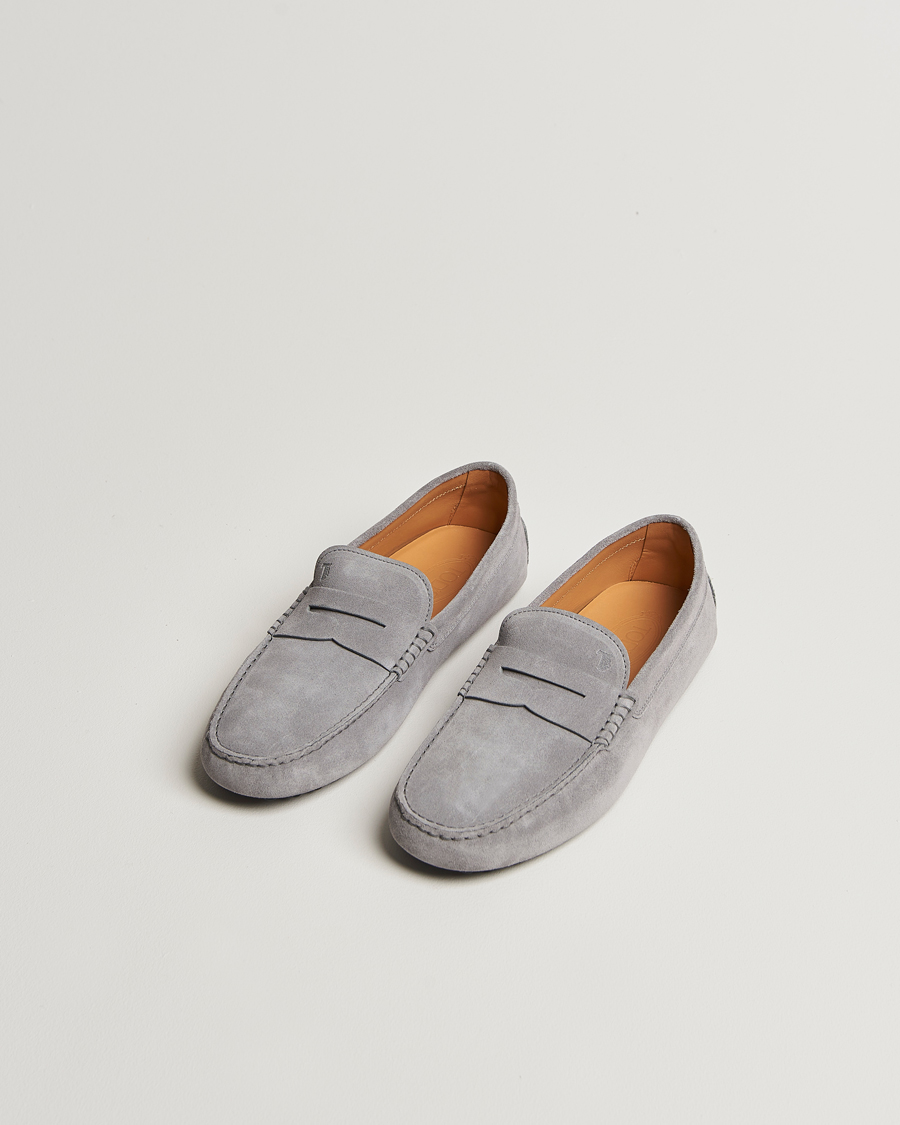Herren | Tod's Gommino Carshoe Grey Suede | Tod's | Gommino Carshoe Grey Suede