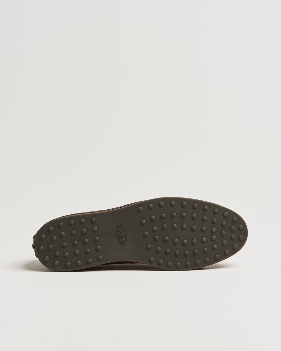 Herren | Tod's Raffia Loafer Dark Brown Suede | Tod's | Raffia Loafer Dark Brown Suede