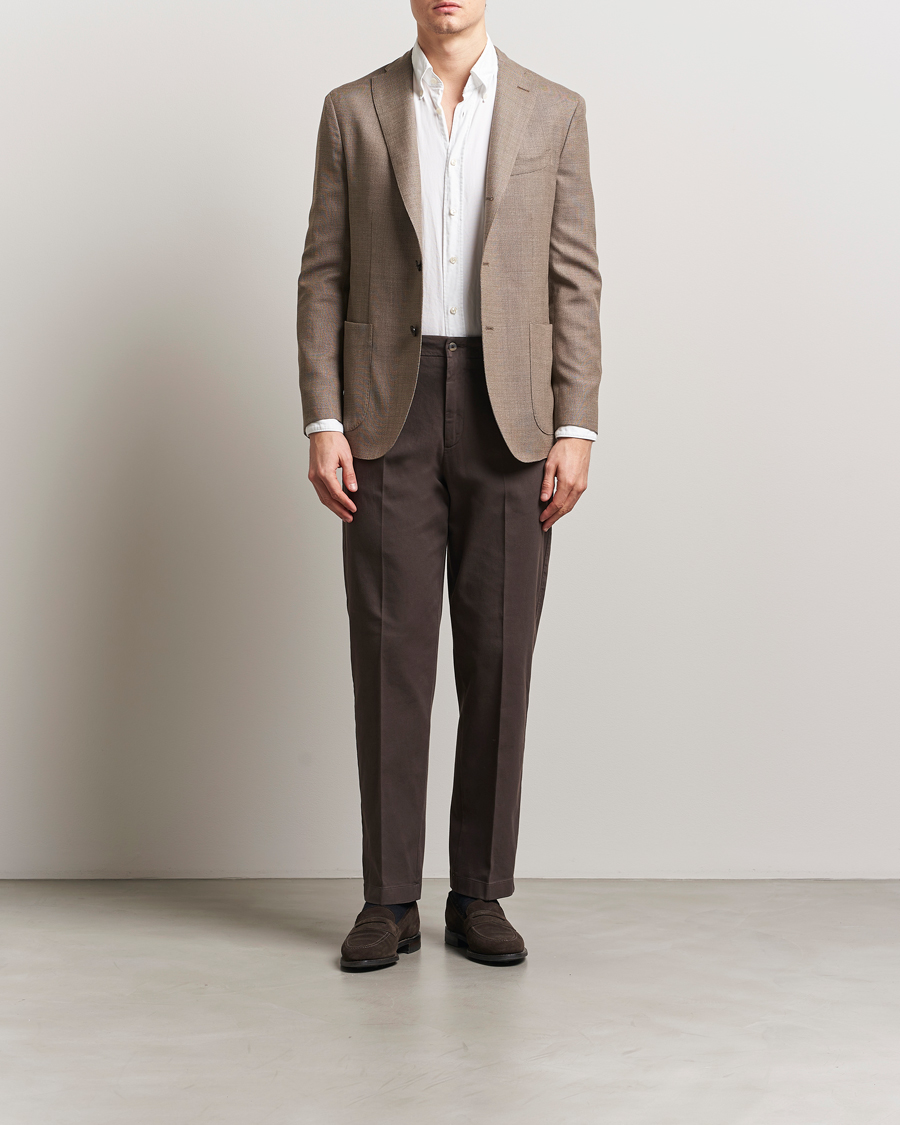Herren | Hosen | Boglioli | Regular Fit Cotton Chinos Brown
