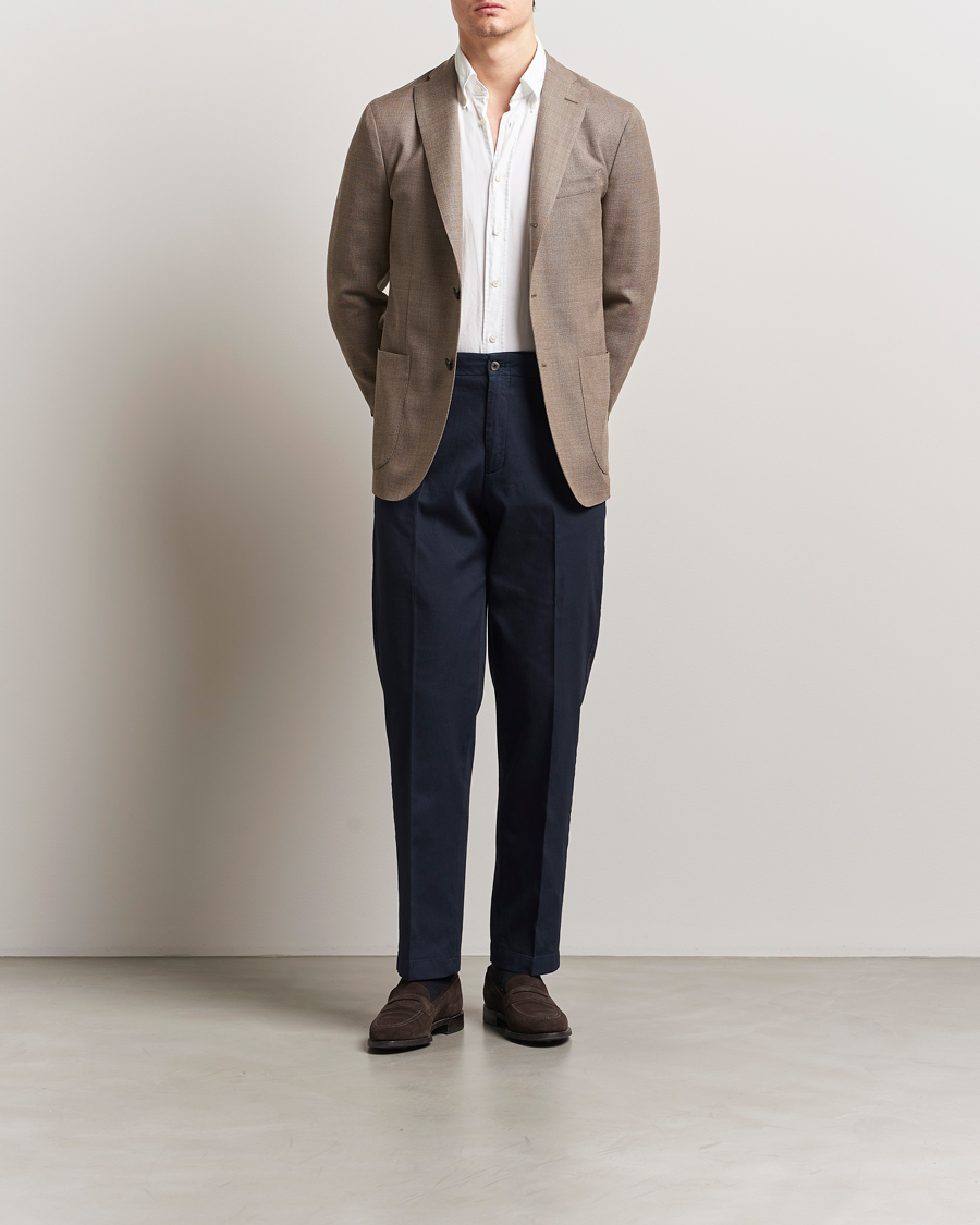 Herren | Hosen | Boglioli | Regular Fit Cotton Chinos Navy