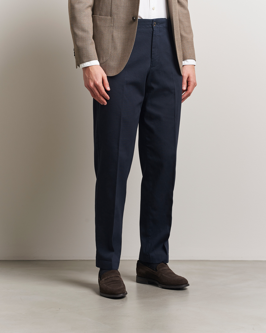 Herren | Hosen | Boglioli | Regular Fit Cotton Chinos Navy