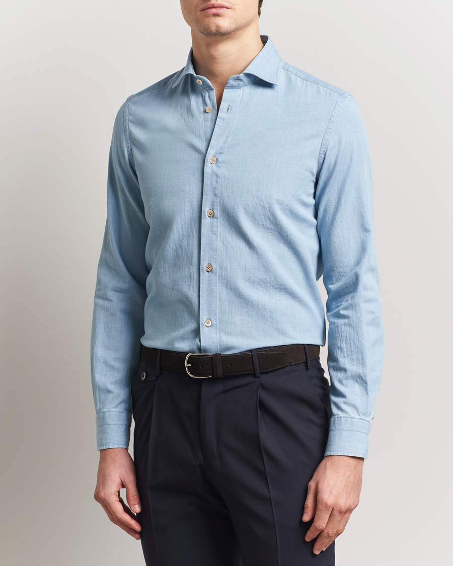 Herren | Hemden | Boglioli | Chambray Shirt Light Blue