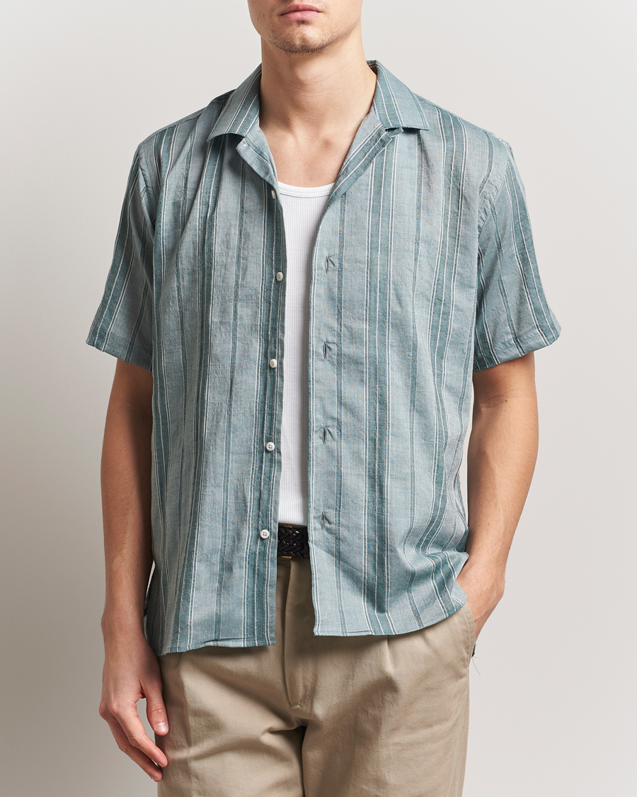 Herren | Hemden | Gitman Vintage | Japanese Dobby Camp Shirt Green
