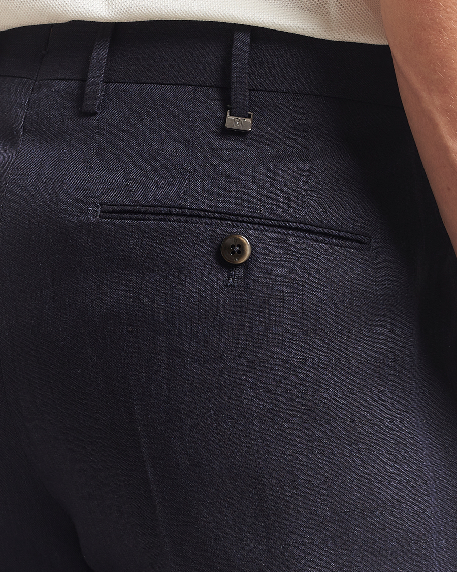 Herren | Hosen | PT01 | Gentleman Fit Linen Trousers Navy