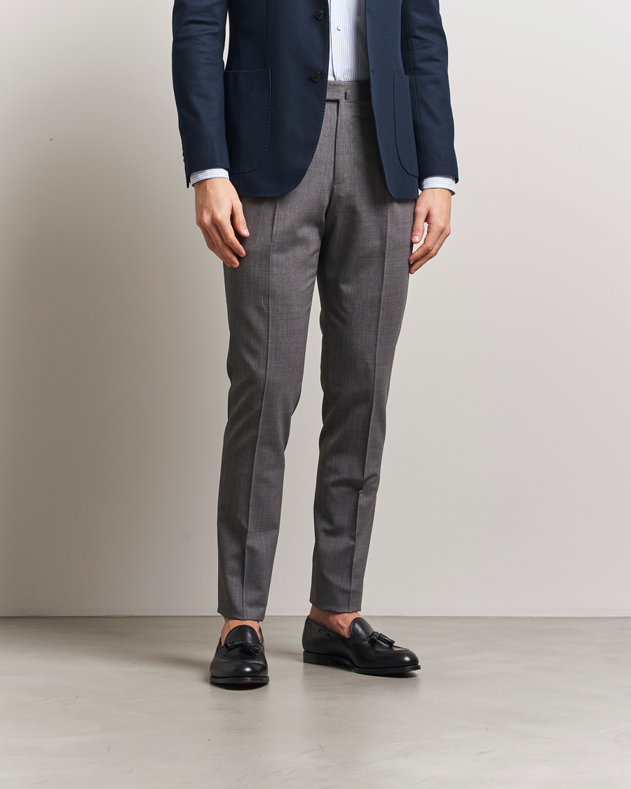 Herren | Hosen | PT01 | Gentleman Fit Wool Stretch Trousers Medium Grey
