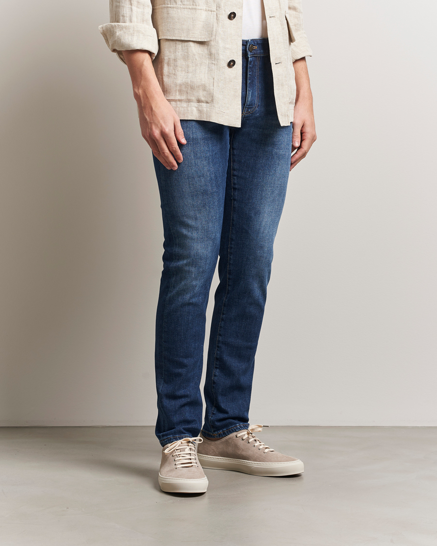 Herren | Jeans | PT01 | Slim Fit Stretch Jeans Dark Blue Wash