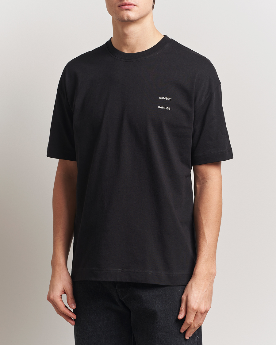 Herren | T-Shirts | Samsøe Samsøe | Joel Organic Cotton T-Shirt Black