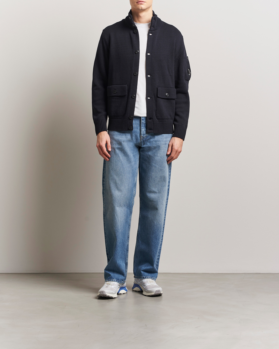 Herren | Pullover | C.P. Company | Knitted Compact Cotton Cardigan Navy