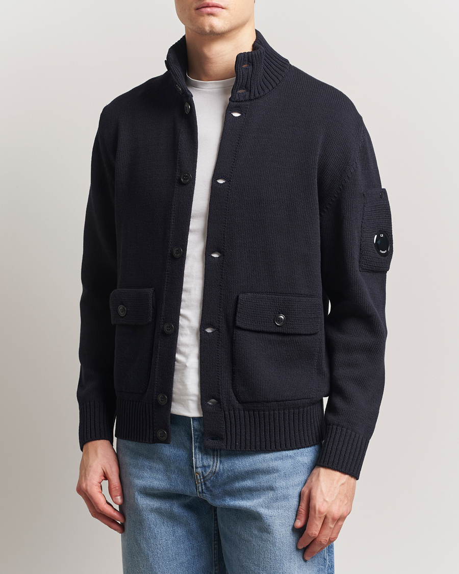 Herren | Pullover | C.P. Company | Knitted Compact Cotton Cardigan Navy