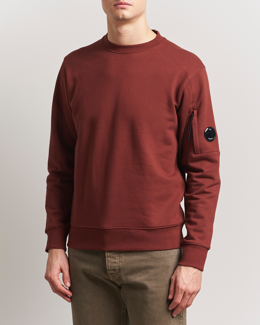 Herren | Pullover | C.P. Company | Diagonal Raised Fleece Lens Sweatshirt Rust