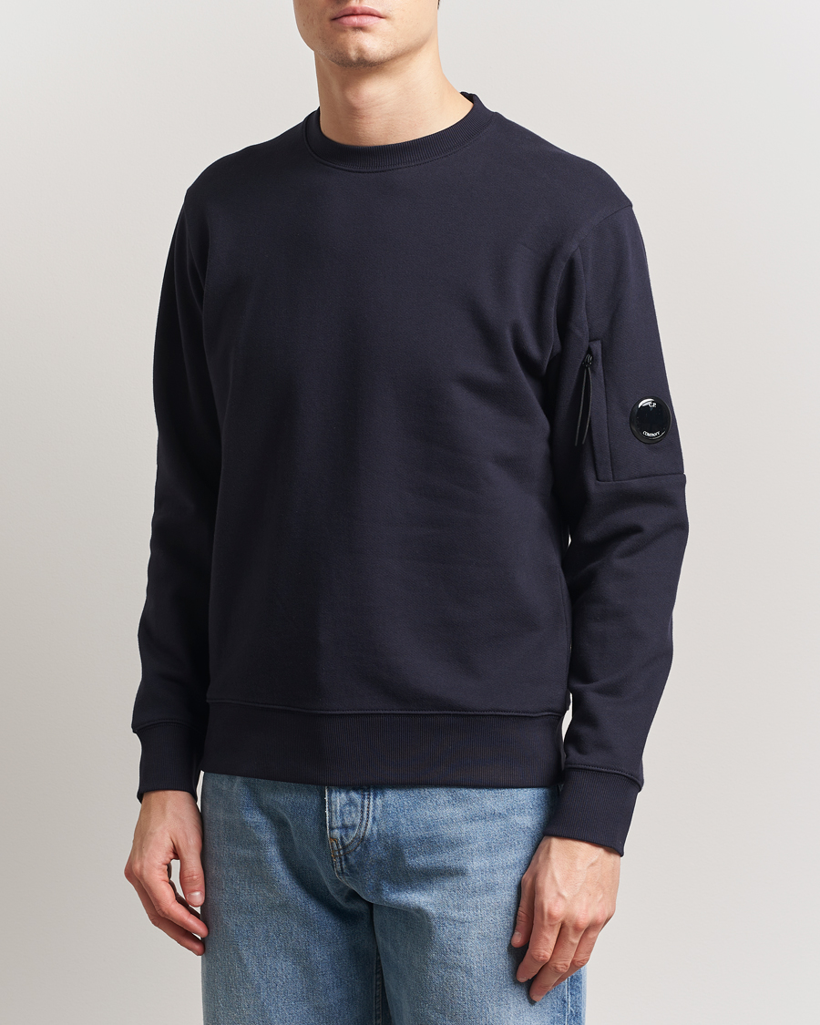Herren | Pullover | C.P. Company | Diagonal Raised Fleece Lens Sweatshirt Navy