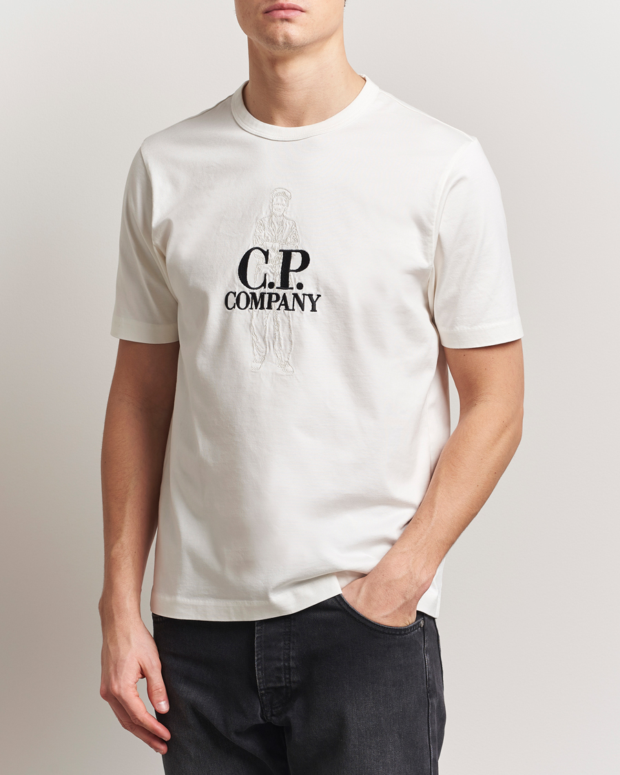 Herren | T-Shirts | C.P. Company | Mercerized Heavy Cotton Back Logo T-Shirt White