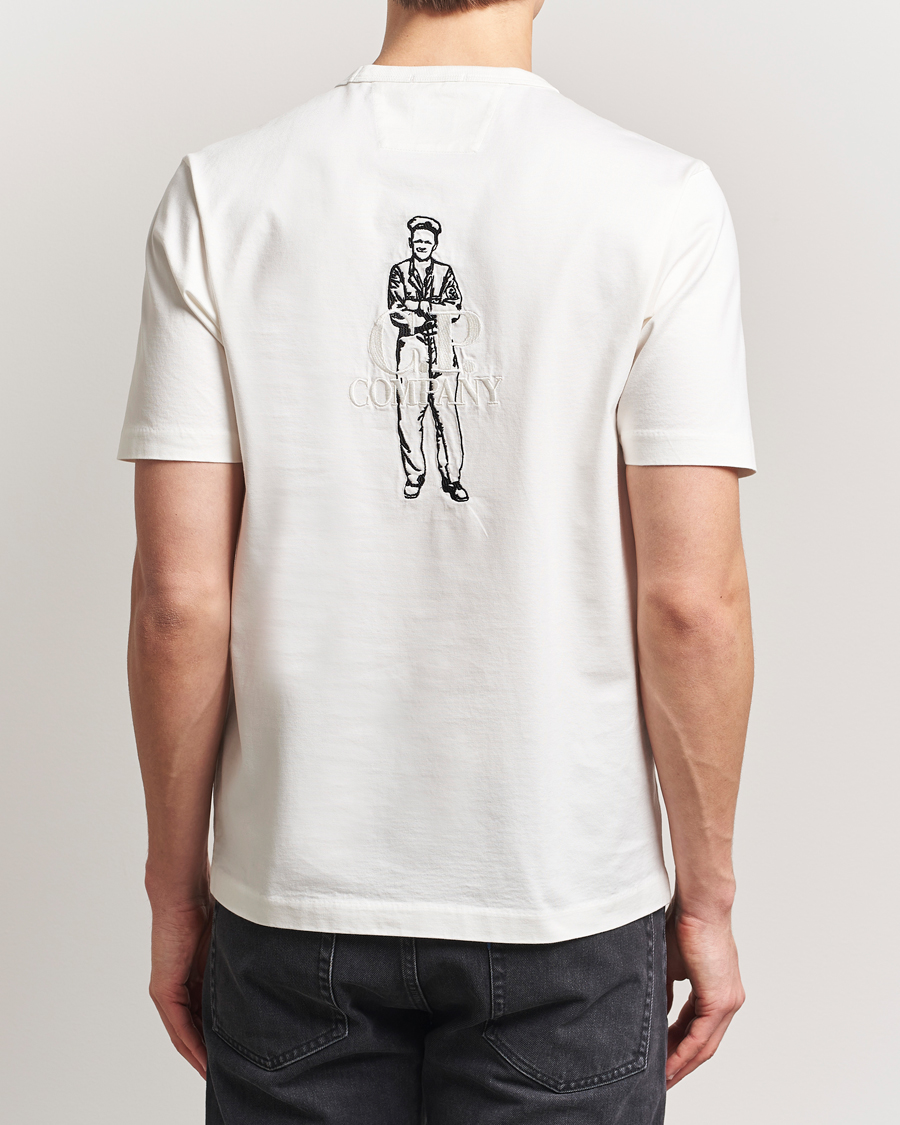 Herren | T-Shirts | C.P. Company | Mercerized Heavy Cotton Back Logo T-Shirt White