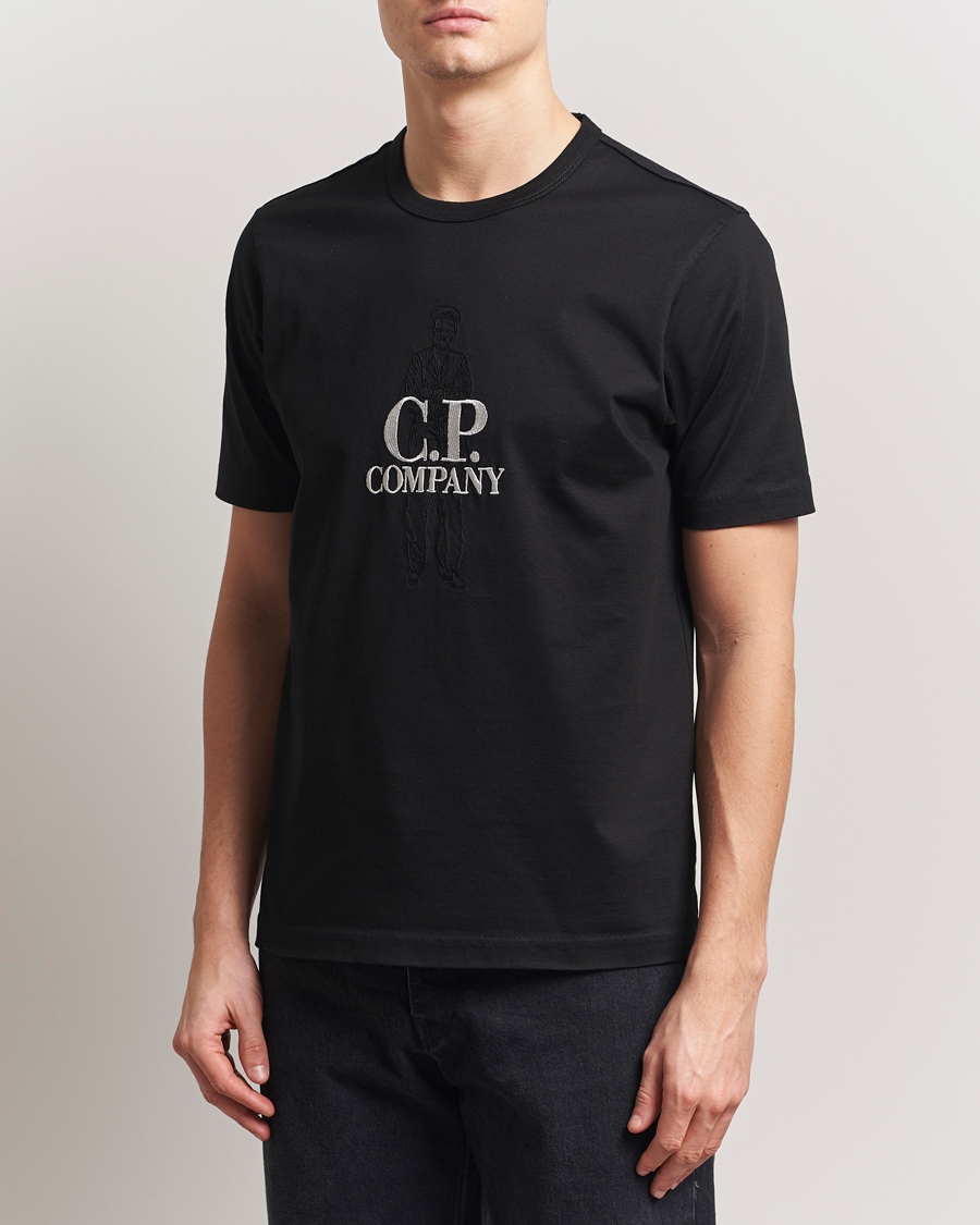 Herren | T-Shirts | C.P. Company | Mercerized Heavy Cotton Back Logo T-Shirt Black