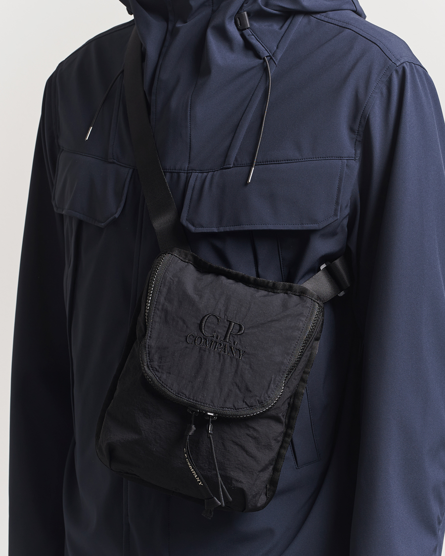 Herren | C.P. Company Plain Paper Touch Accessorie Bag Black | C.P. Company | Plain Paper Touch Accessorie Bag Black