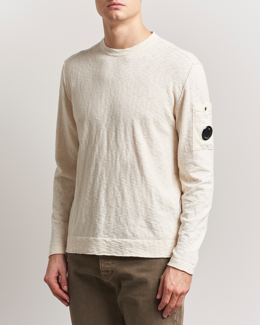 Herren | Pullover | C.P. Company | Knitted Cotton Crew Neck Off White