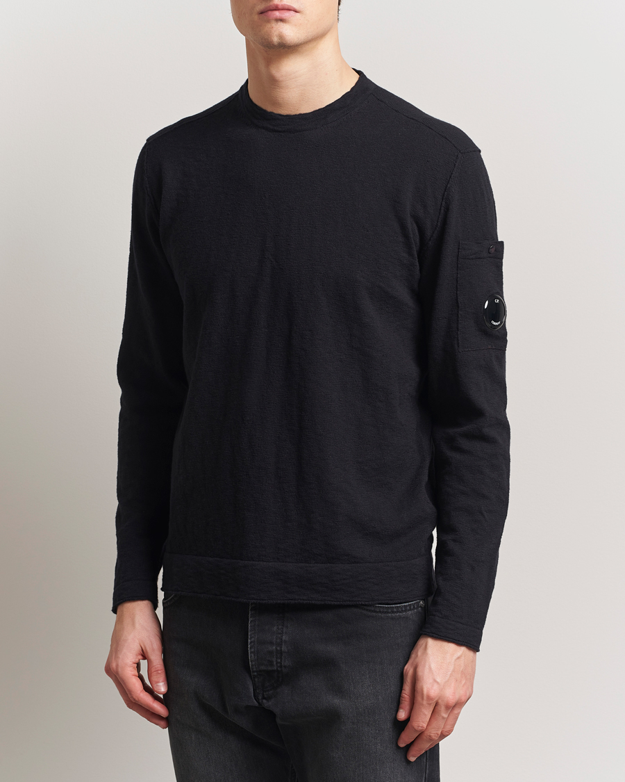 Herren | Pullover | C.P. Company | Knitted Cotton Crew Neck Black