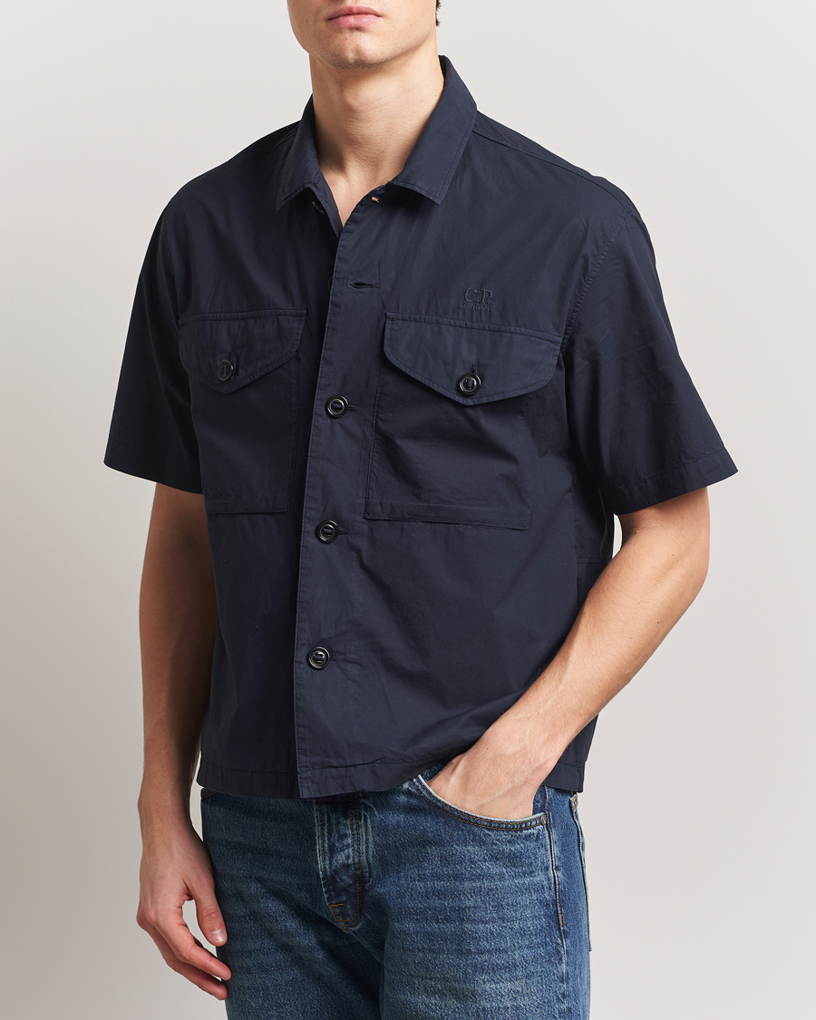 Herren | Hemden | C.P. Company | Short Sleeve Popline Shirt Navy