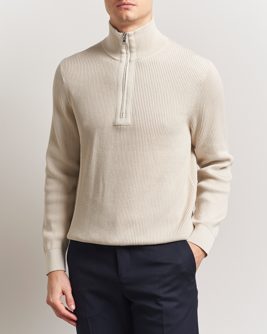 Herren | Pullover | J.Lindeberg | Alex Knitted Half-Zip Moonbeam