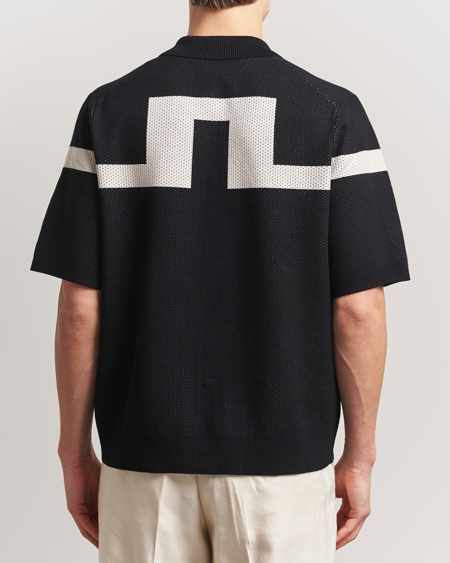 Herren | Hemden | J.Lindeberg | Rayne Short Sleeve Knitted Shirt Black